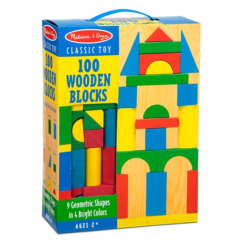 Painted Wood Blocks Set, 100 Pieces | Michaels