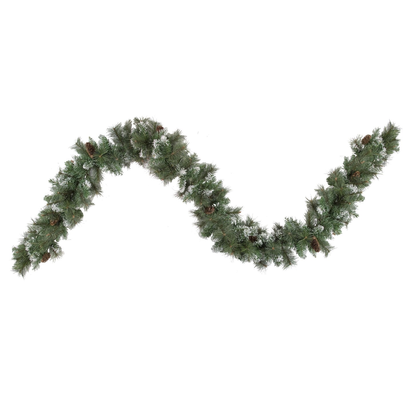 Northlight Real Touch&#x2122;&#xFE0F; Snow Valley Pine Artificial Christmas Garland - Unlit - 9&#x27; x 10&#x22;