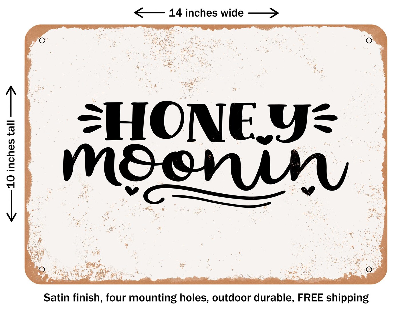 Hoon Signs DECORATIVE METAL SIGN - Honey Moonin - Vintage Rusty Look | Michaels