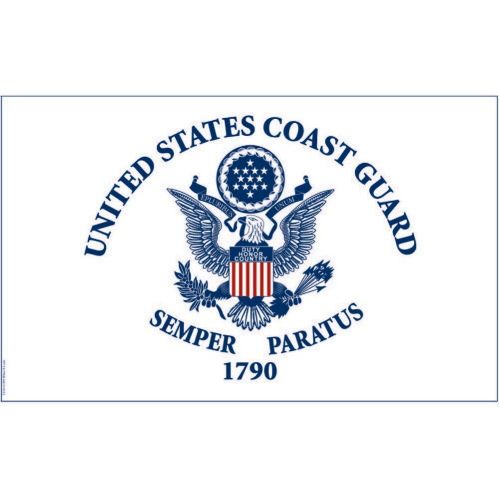 Patriotic 1790 United States Coast Guard Semper Paratus Flag (3ft x 5ft)