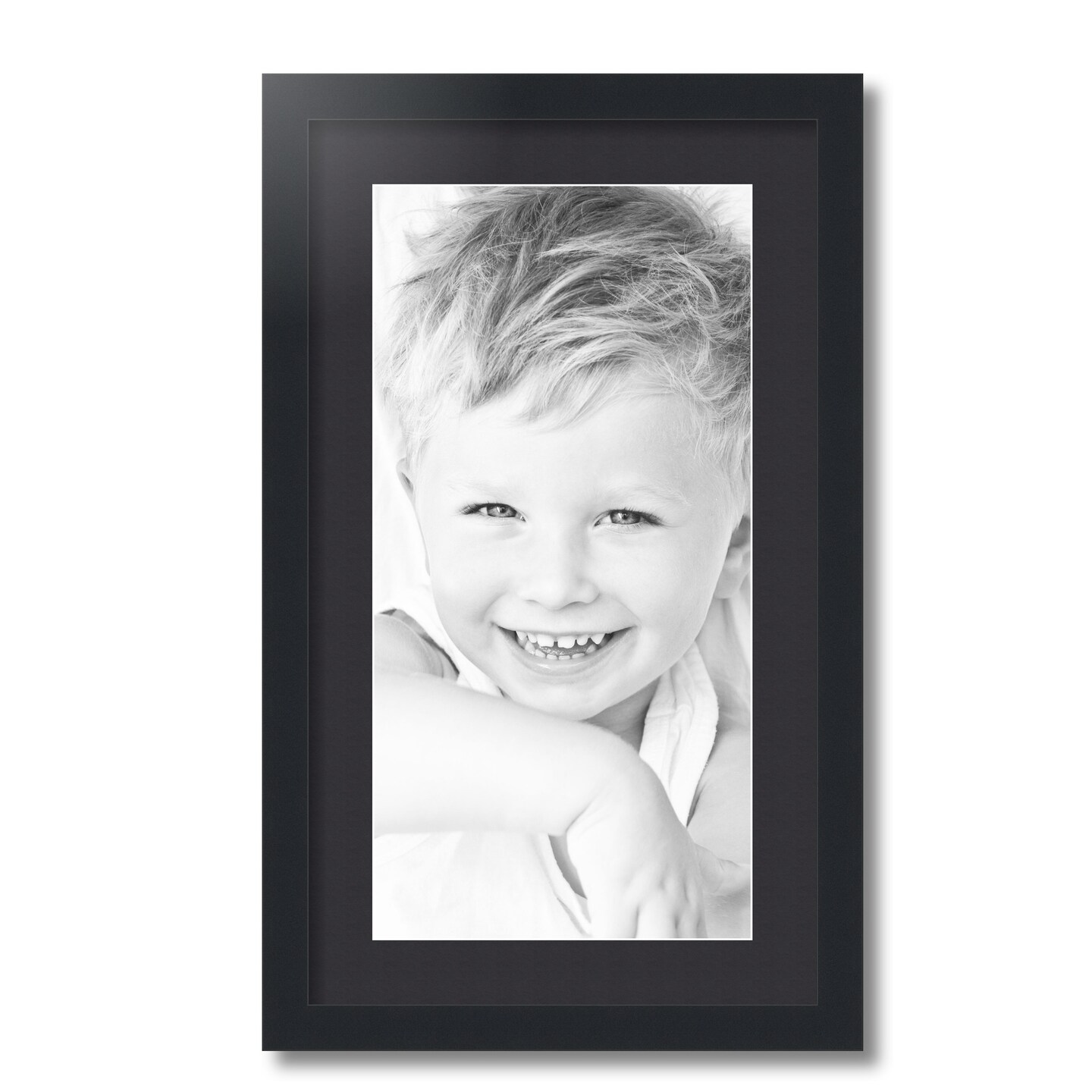 ArtToFrames 14x24" Matted Picture Frame with 10x20" Single Mat Photo Opening Framed in 1.25" Black and 2" Mat (FWM-3926-14x24)