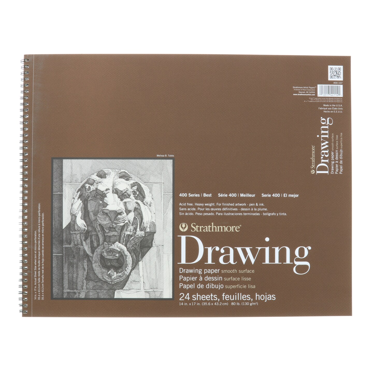 Strathmore - Drawing Paper Pad - 400 Series - Smooth Surface - 14" x 17"