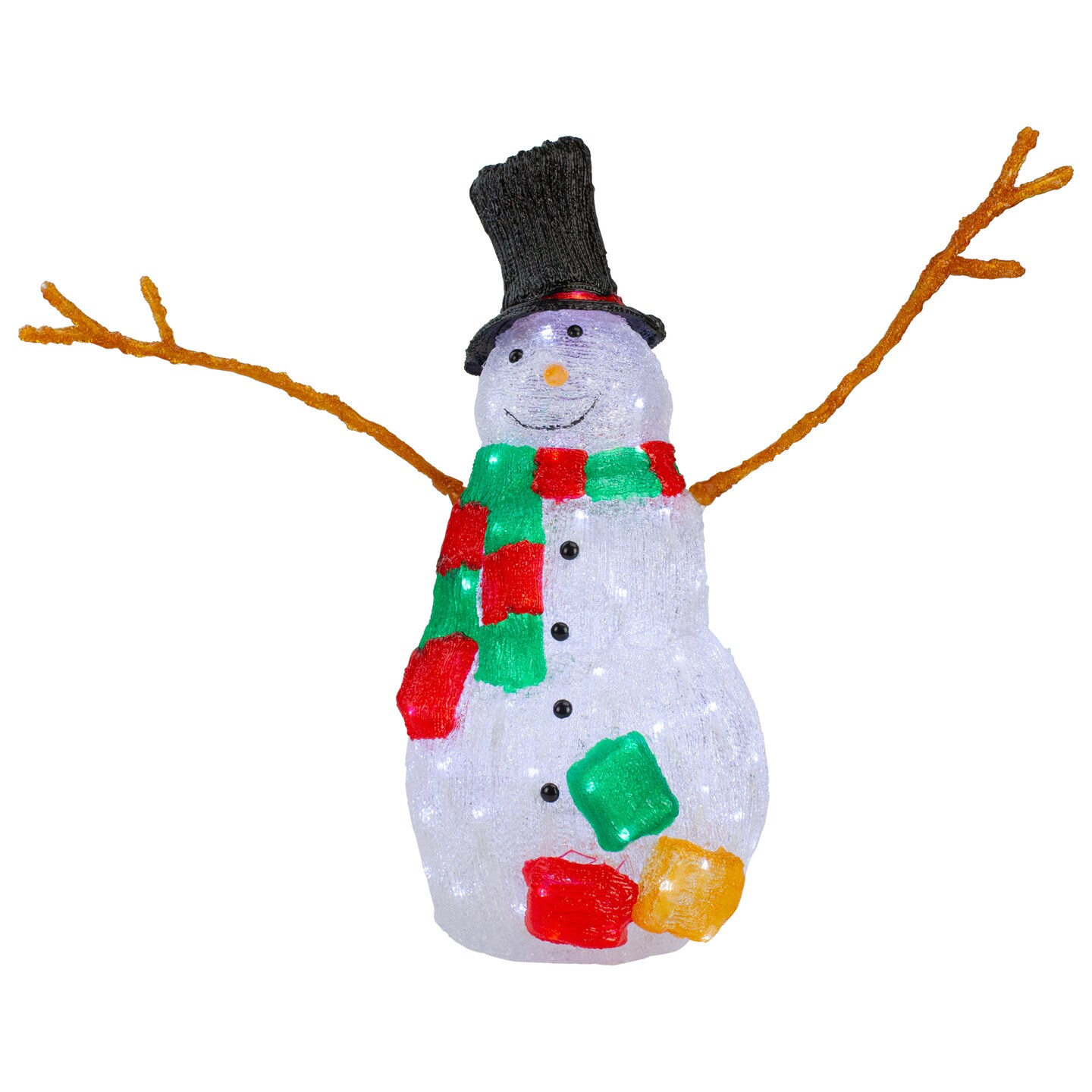 Northlight Lighted Commercial Grade Acrylic Snowman Outdoor Christmas Decoration - 23&#x22;