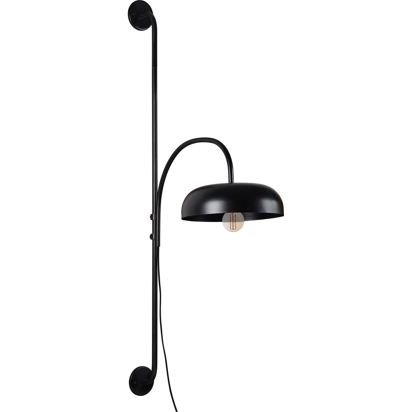 Signature Home Collection 54.5&#x22; Black Adjustable LED Wall Sconce