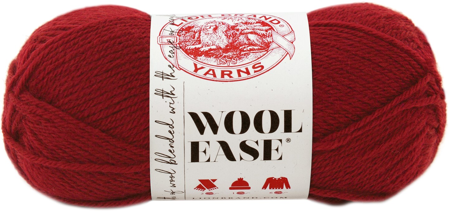 Lion Brand Wool-Ease Yarn -Cranberry