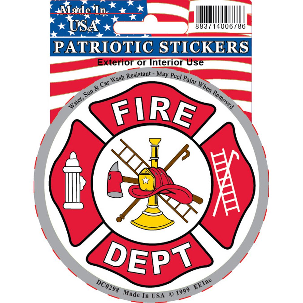 Fire Dept. Sticker 3-1/4&#x22;