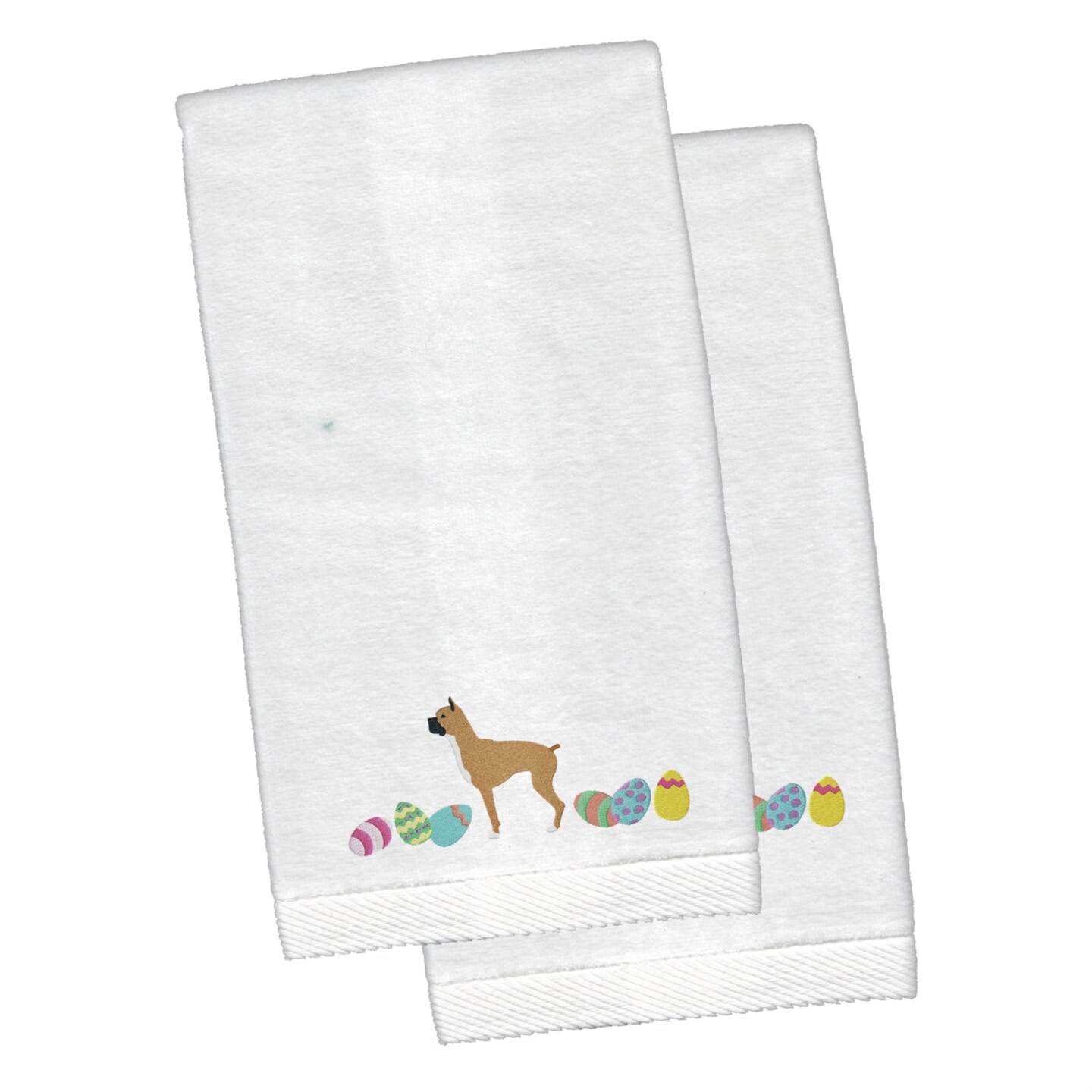 &#x22;Caroline&#x27;s Treasures Boxer Easter Emboidered Hand Towels, 26hx16w, Multicolor&#x22;