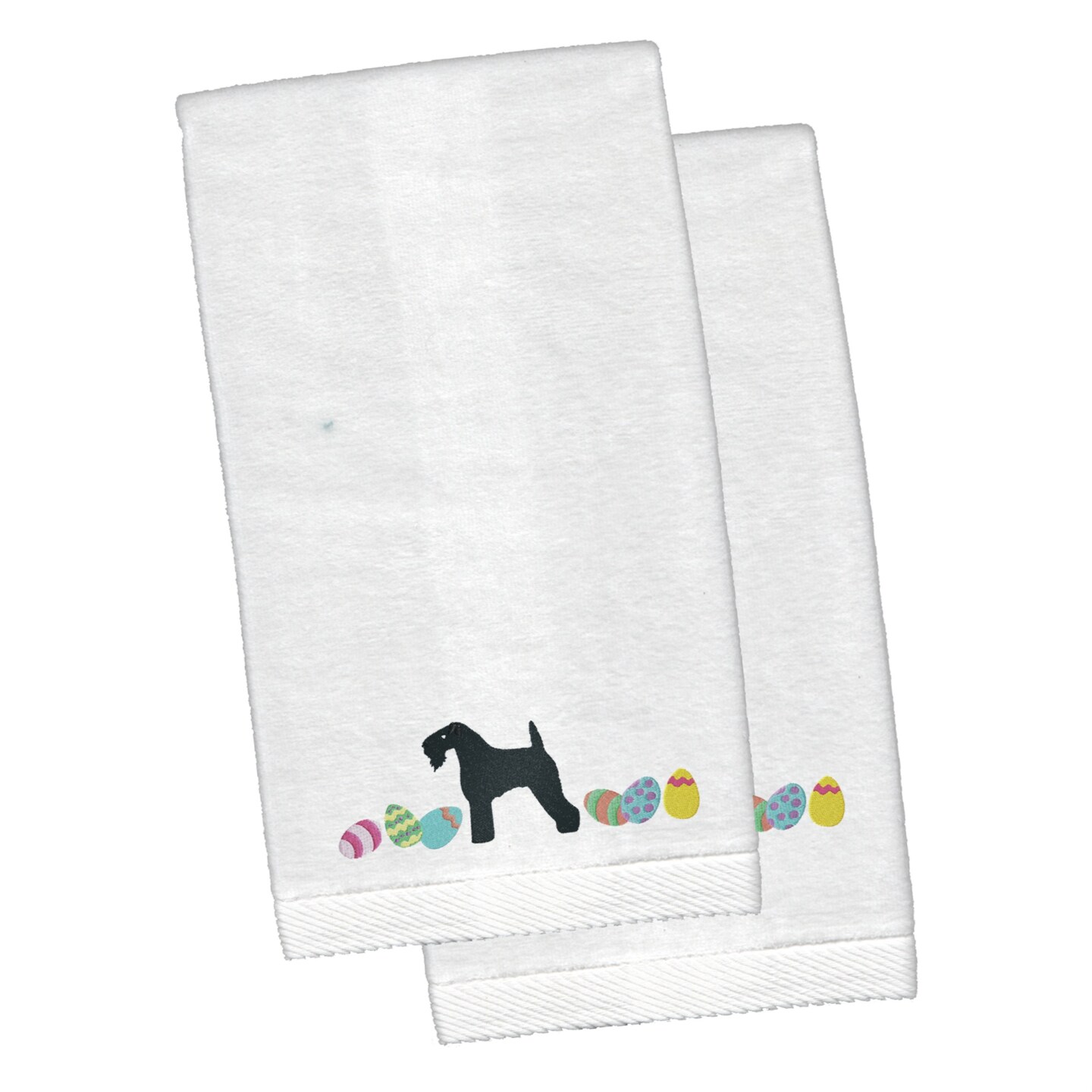 &#x22;Caroline&#x27;s Treasures Kerry Blue Terrier Easter Emboidered Hand Towels, 26hx16w, Multicolor&#x22;