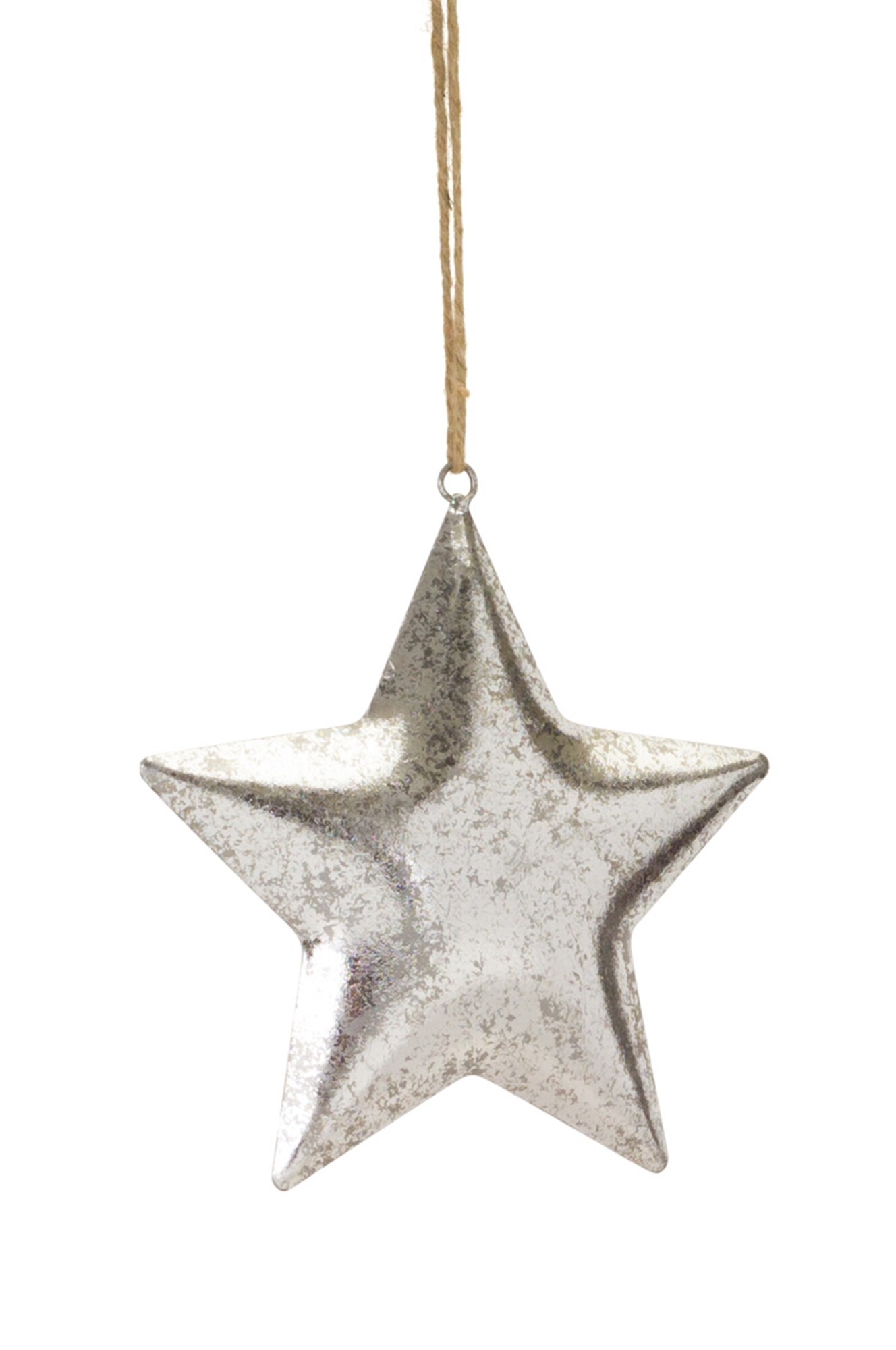 Diva At Home Club Pack of 12 Silver Colored Christmas Star Ornaments 8.5&#x22;
