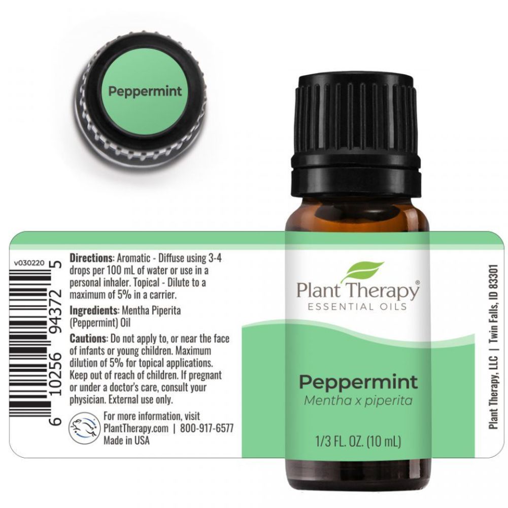 Plant Therapy - Peppermint Essential Oil - 100% Pure, Undiluted, Therapeutic Grade, 10 mL