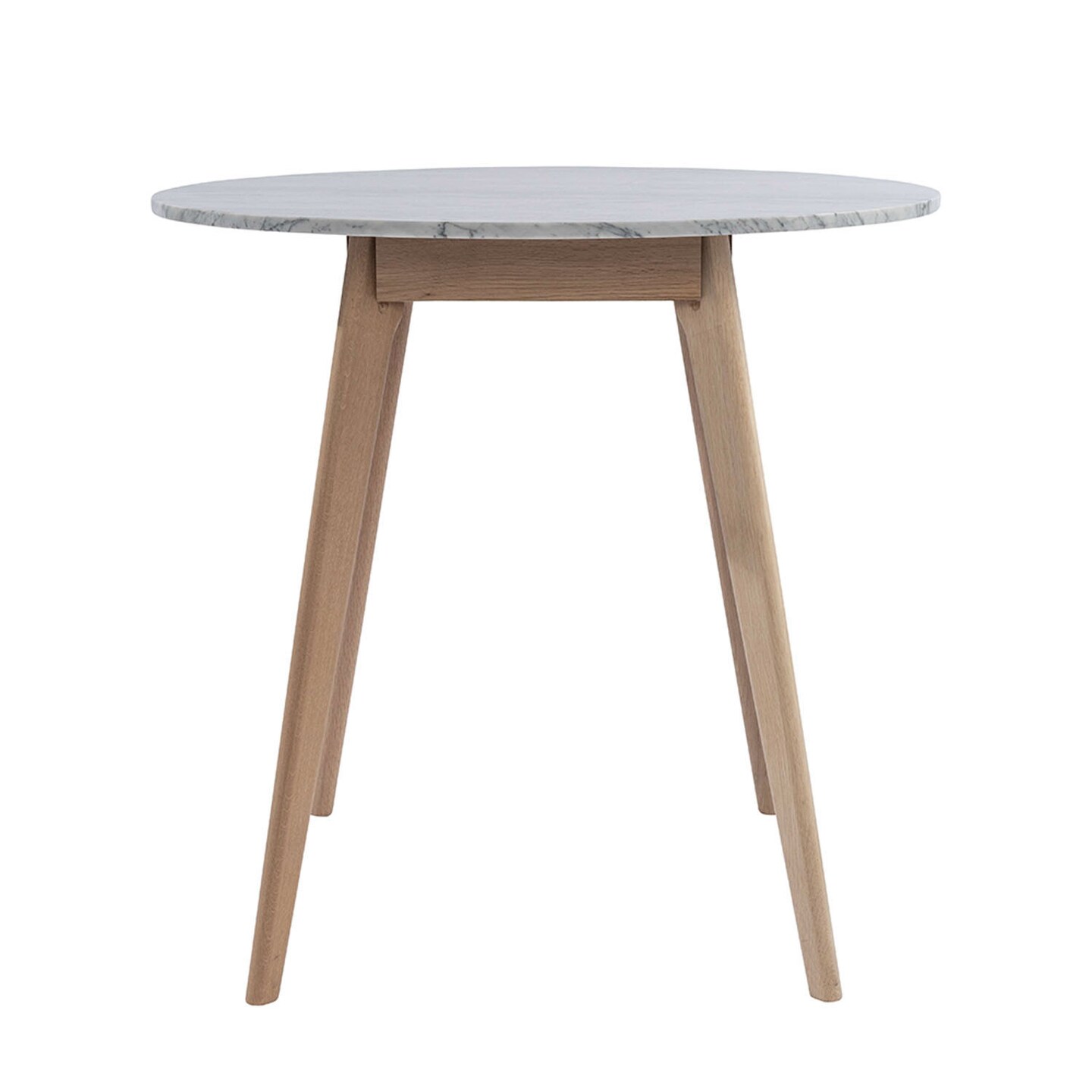 Avella 31&#x22; Round Italian Carrara White Marble Dining Table with Legs