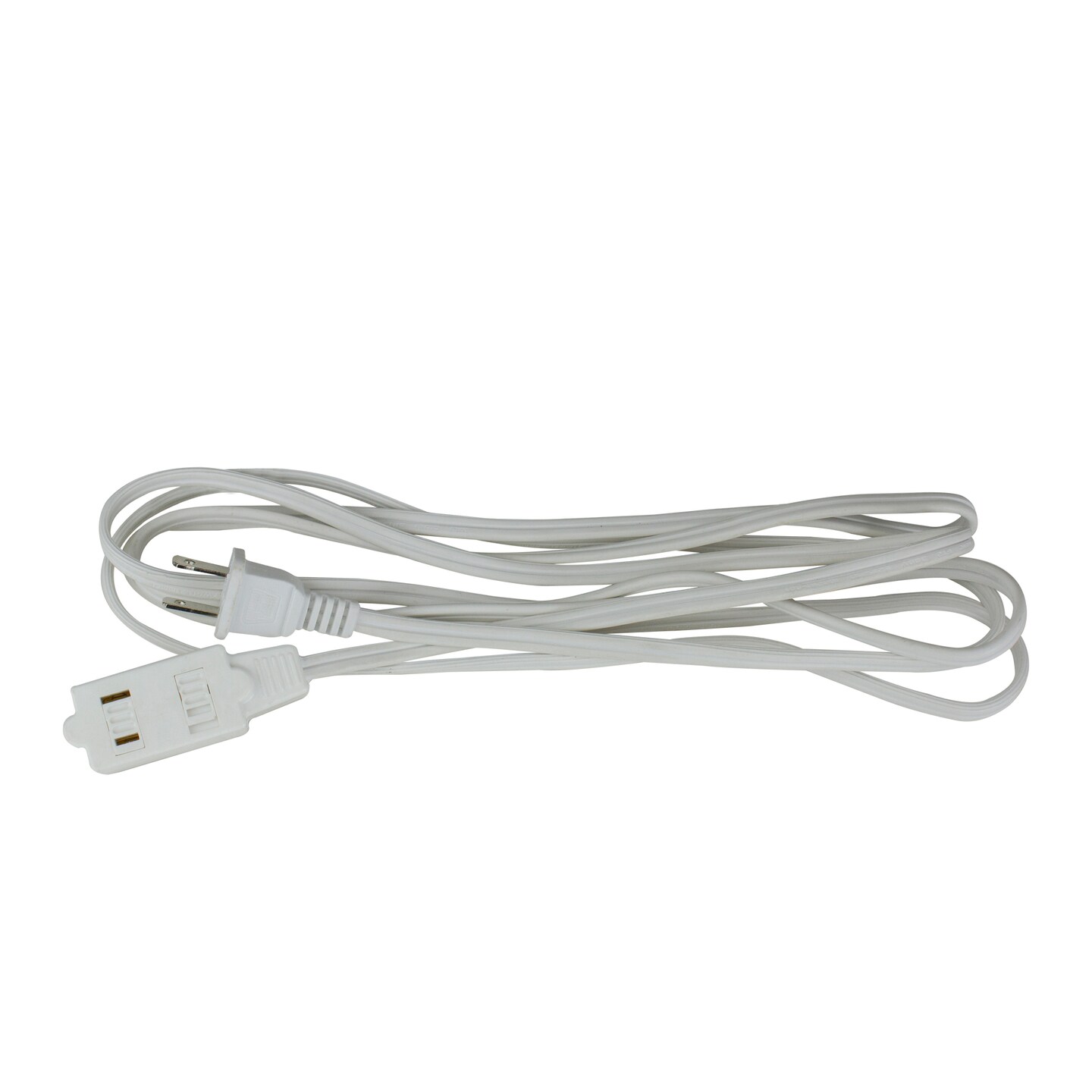 Northlight 15&#x27; White Indoor Extension Power Cord with 3-Outlets and Safety Lock