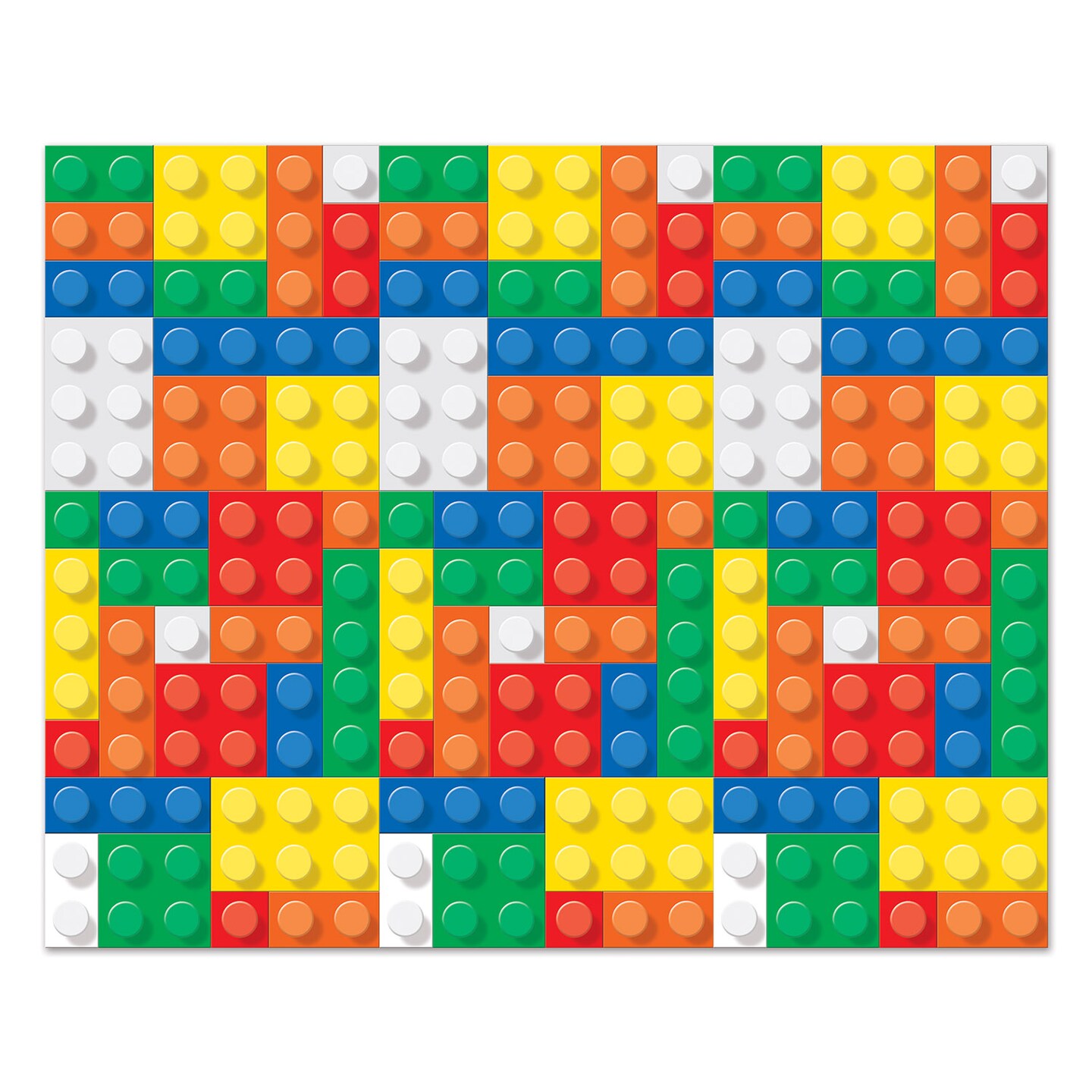 Party Central Pack of 6 Multi-Color Building Block Backdrops 48&#x22;