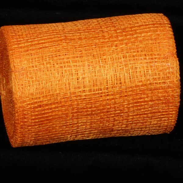 The Ribbon People Mango Orange Sinamay Abaca Fiber Craft Ribbon 5&#x22; x 32 Yards