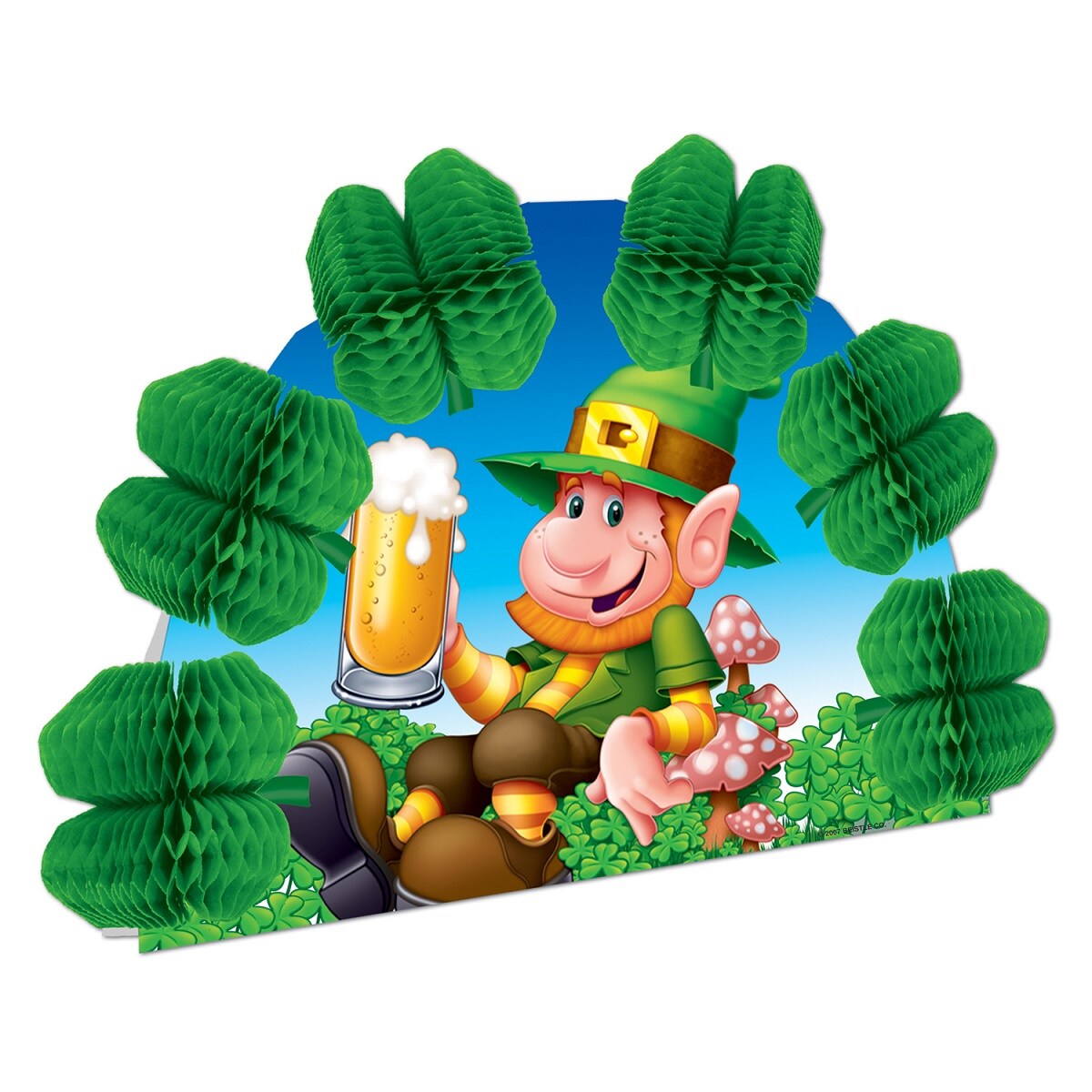 Beistle Pack of 12 St. Patrick&#x27;s Day Leprechaun Pop-Over Tissue Centerpiece Party Decorations 10&#x22;