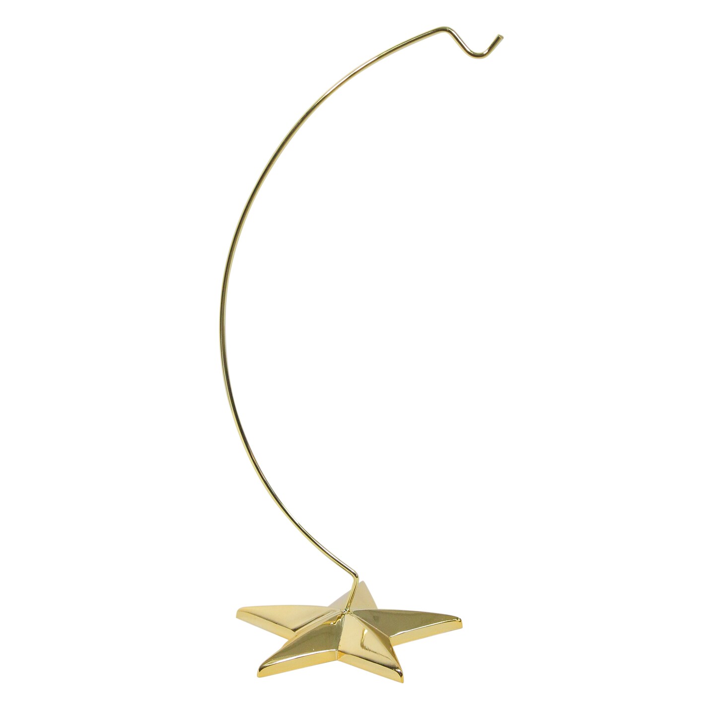 Northlight 5 Point Star Metal Ornament Holder Christmas Display Stand - 12&#x22; - Gold Tone