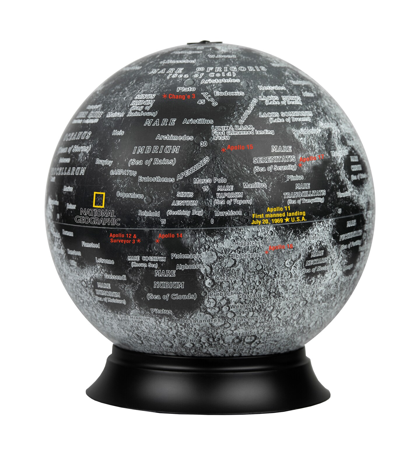 National Geographic 12&#x22; Diameter Illuminated Moon Globe
