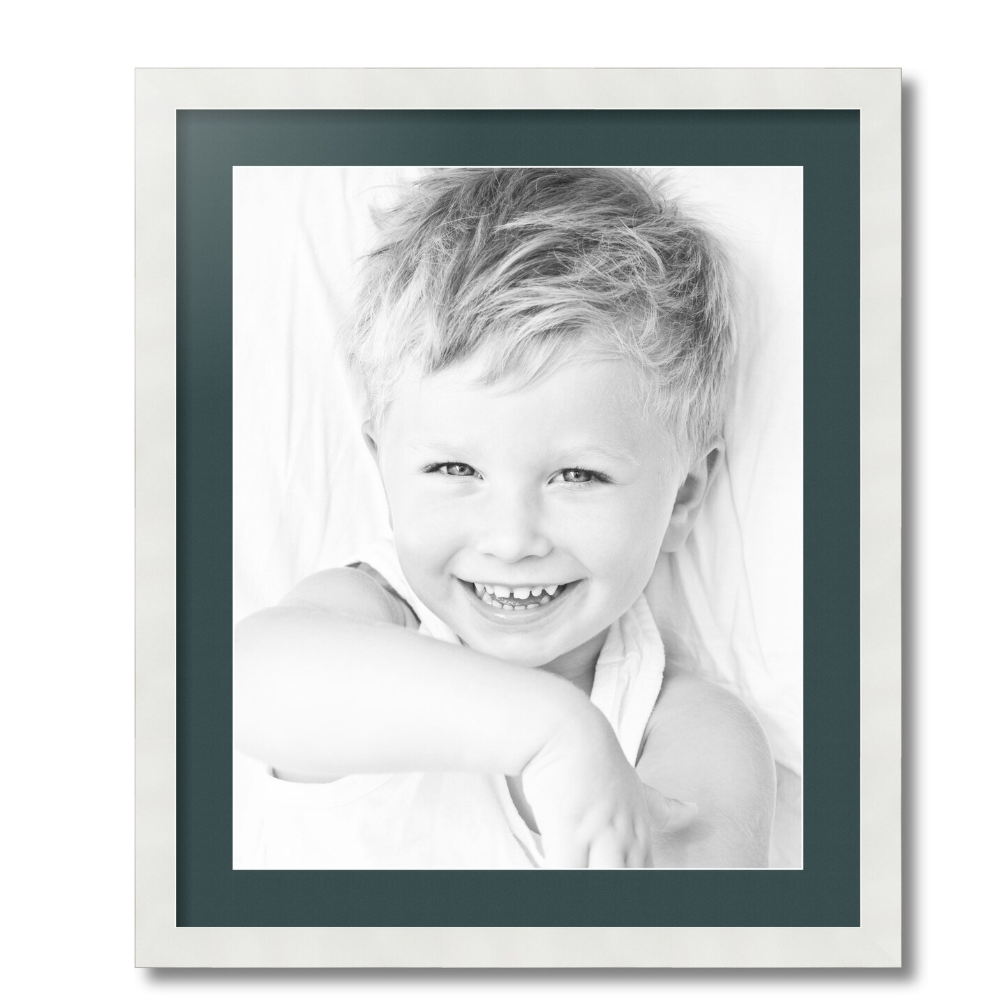 ArtToFrames 21x25&#x22; Matted Picture Frame with 17x21&#x22; Single Mat Photo Opening Framed in 1.25&#x22; White and 2&#x22; Mat (FWM-3966-21x25)