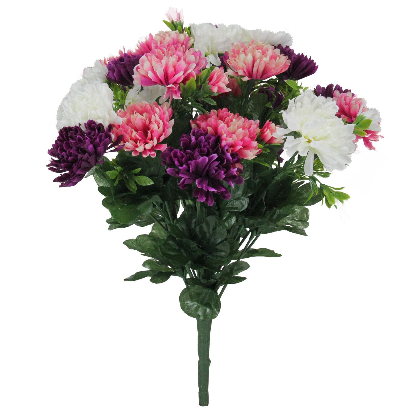 Allstate 14" White, Pink and Purple Aritficial Flowering Chrysanthemum Bush