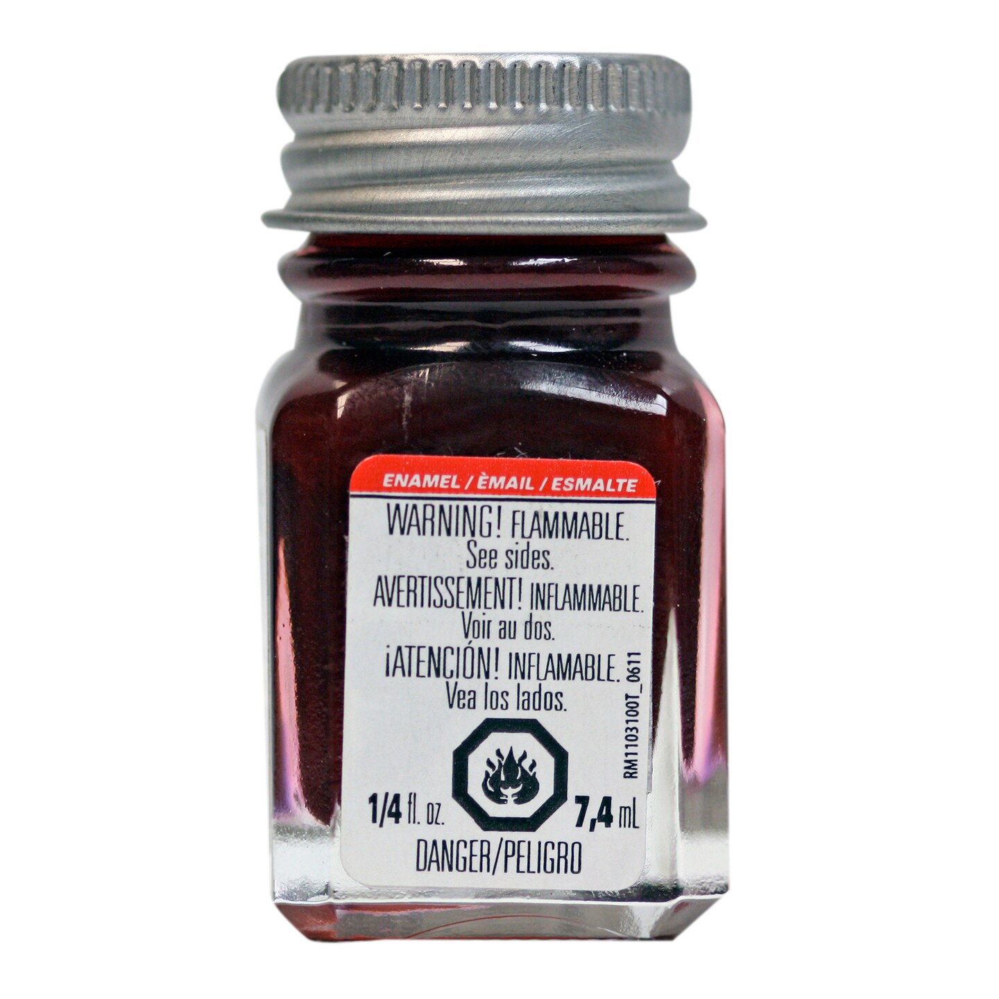 Testors Enamel Paint, .25 oz., Red Metal Flake