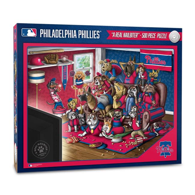 YouTheFan 18 x 24 in. MLB Philadelphia Phillies Purebred Fans Puzzle, Multi Color - 500 Piece