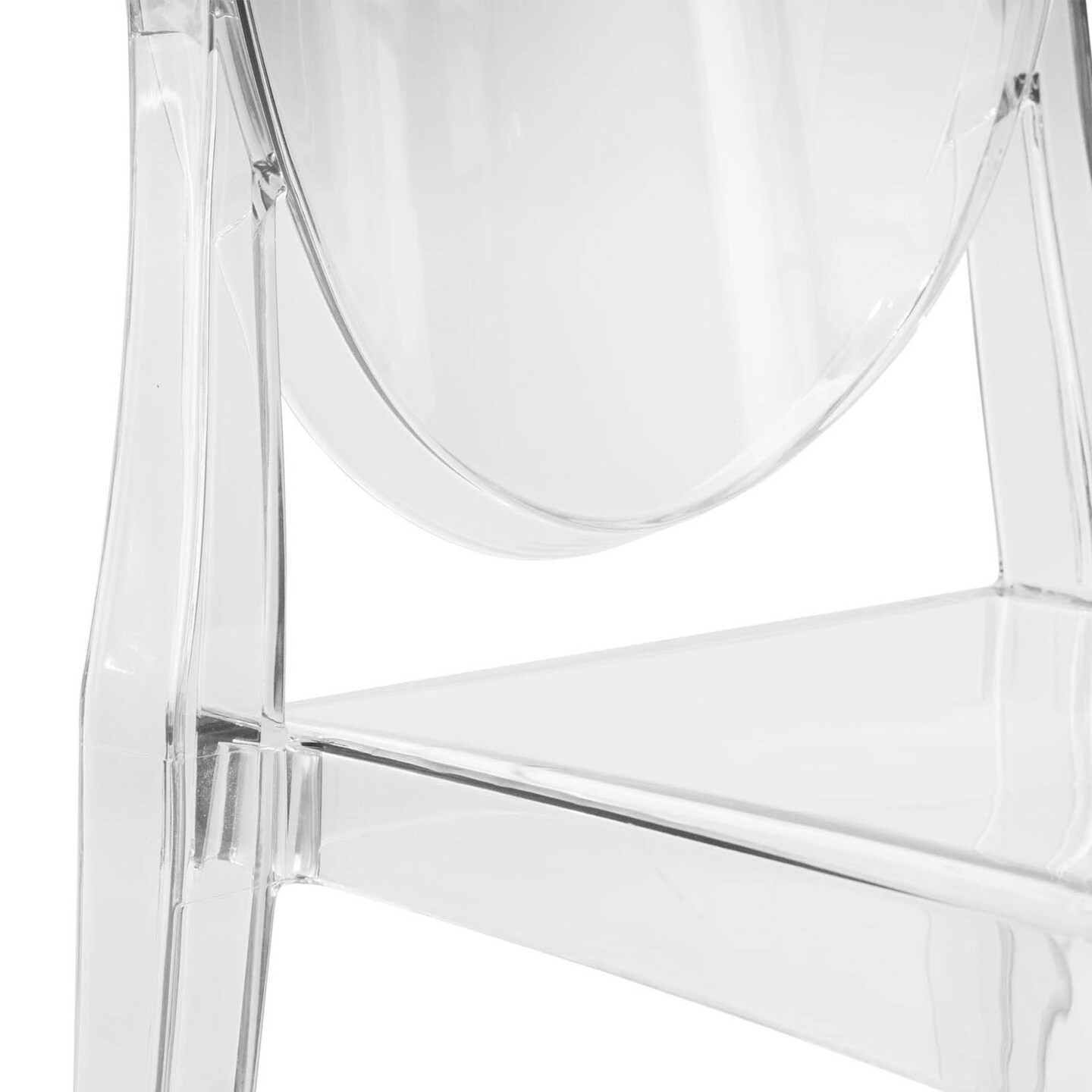 LeisureMod Marion Transparent Acrylic Modern Chair - Clear