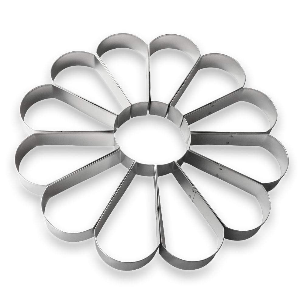 Teardrop Round Cookie Platter Cutter 4 in B0715, CookieCutter.com, Tin Plated Steel, Handmade in the USA