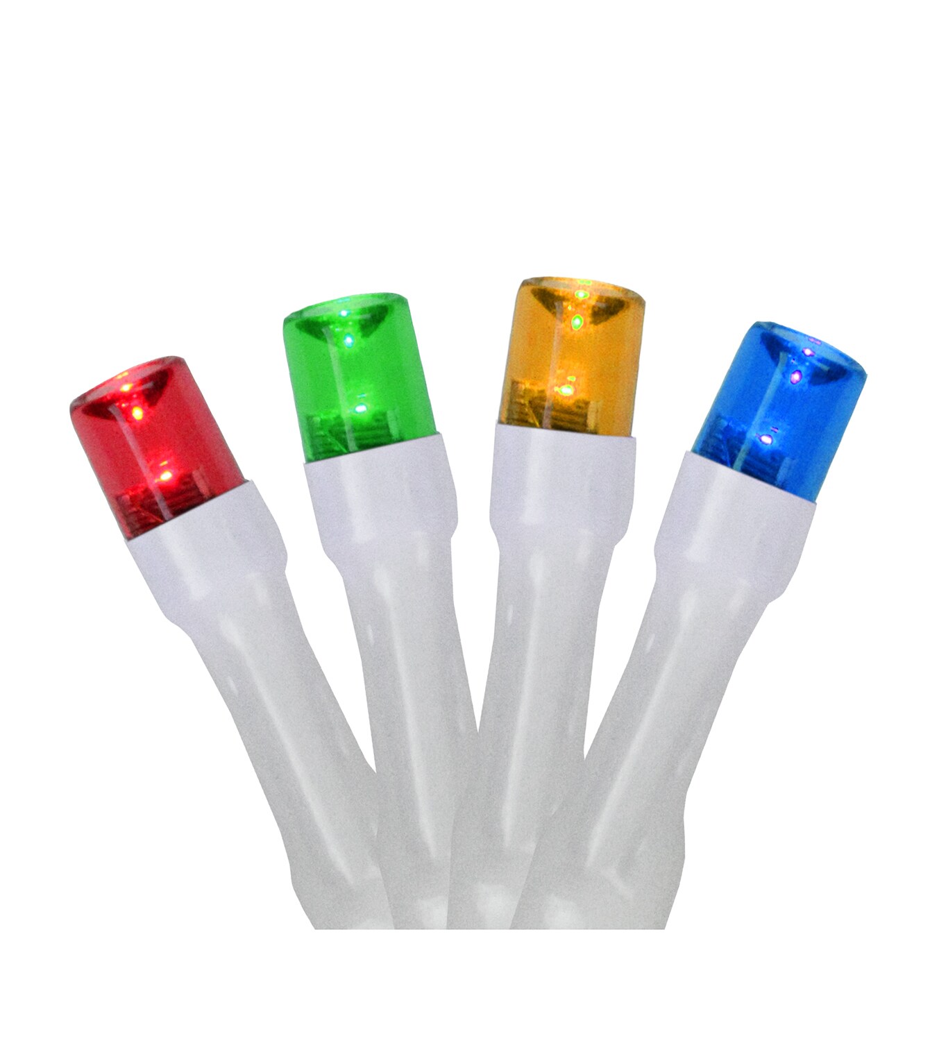 Northlight Battery Operated LED Christmas Lights - Multi-Color - 9.5&#x27; White Wire - 20ct