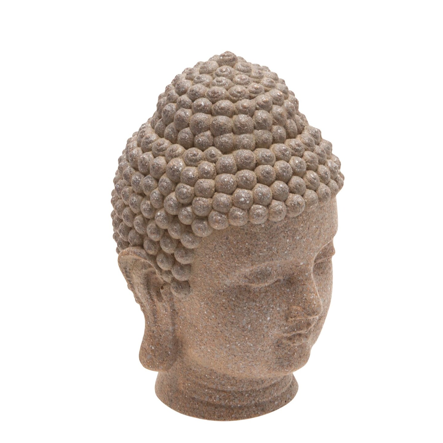 Kingston Living 7.5" Ivory Buddha Head Statue Tabletop Decor