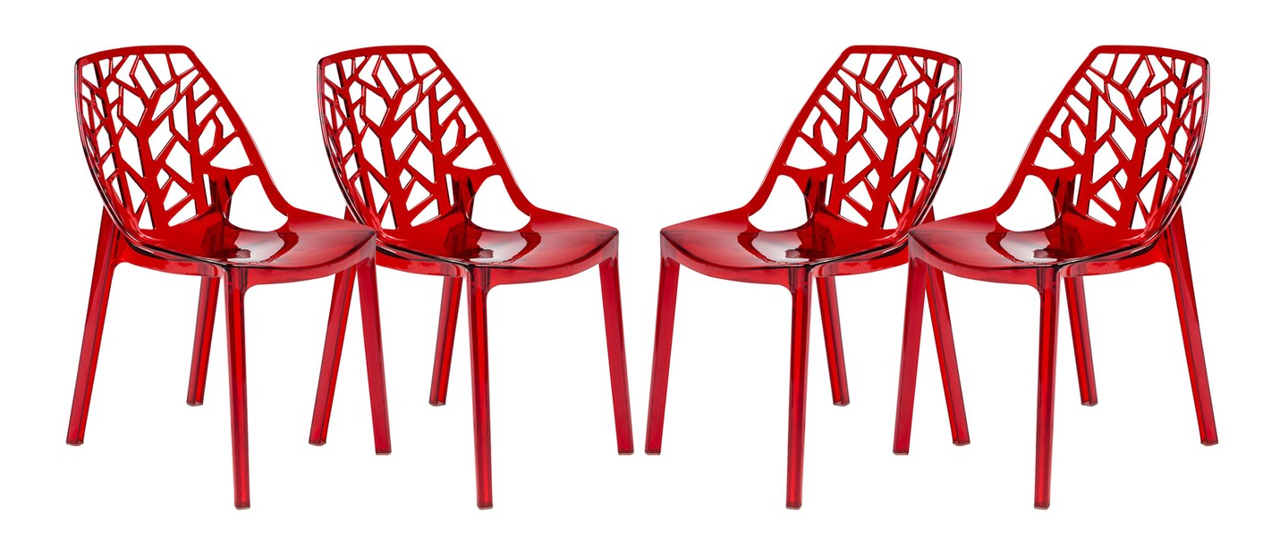 LeisureMod Cornelia Modern Dining Side Chair, Set of 4