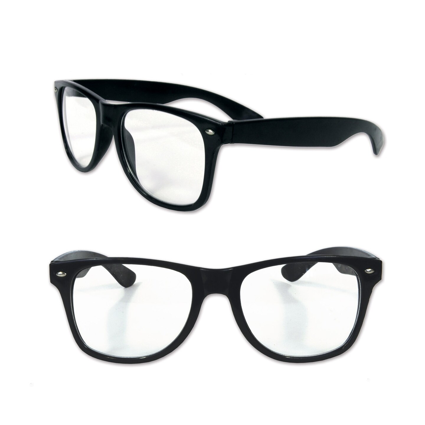 Beistle Pack of 6 Horn Rimmed 50&#x2019;s Rock and Roll Eyeglasses Party Favors