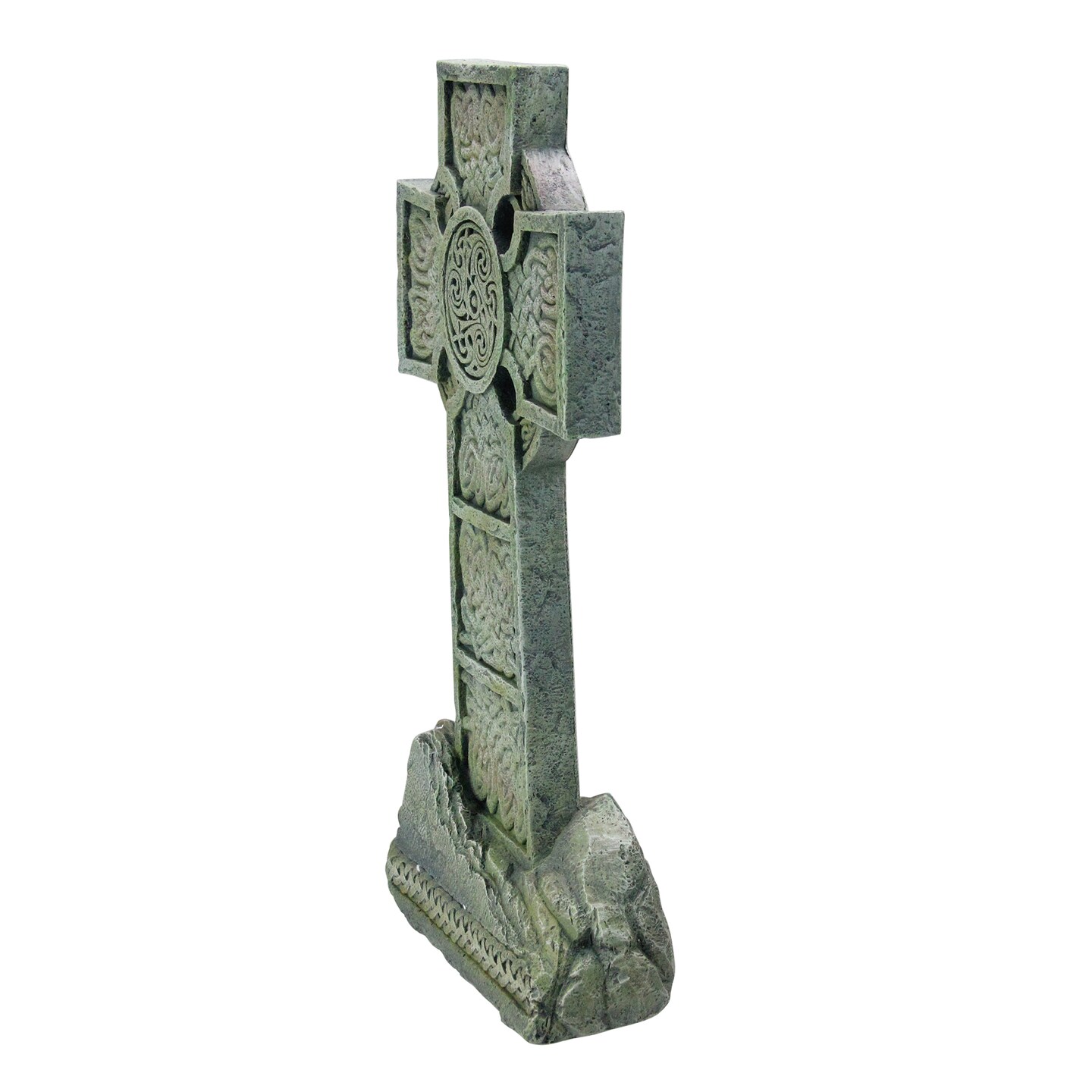 Roman 16" Irish Celtic Cross Religious Outdoor Garden Statue Decoration