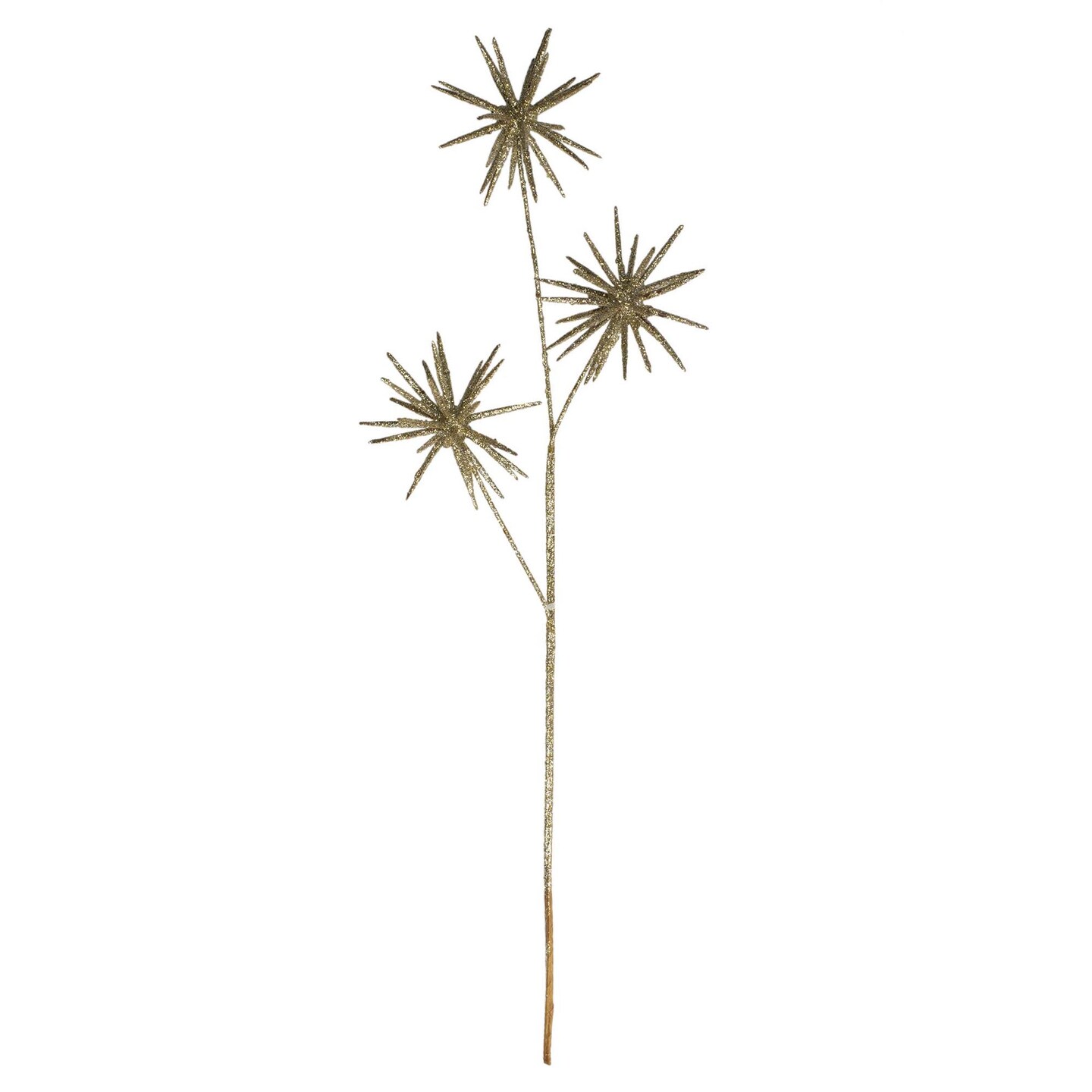 Northlight 24&#x22; Gold Glittered Starburst Artificial Christmas Spray