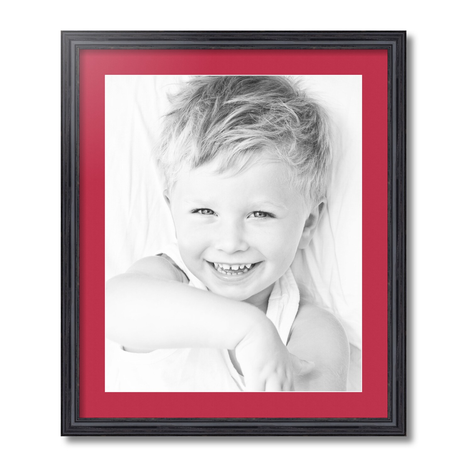 ArtToFrames 21x25" Matted Picture Frame with 17x21" Single Mat Photo Opening Framed in 1.25" Black and 2" Mat (FWM-4083-21x25)