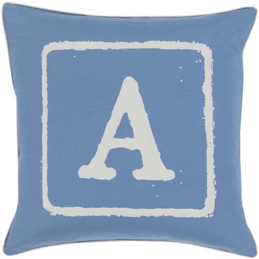 Light Blue Monogram Decorative & Throw Pillows