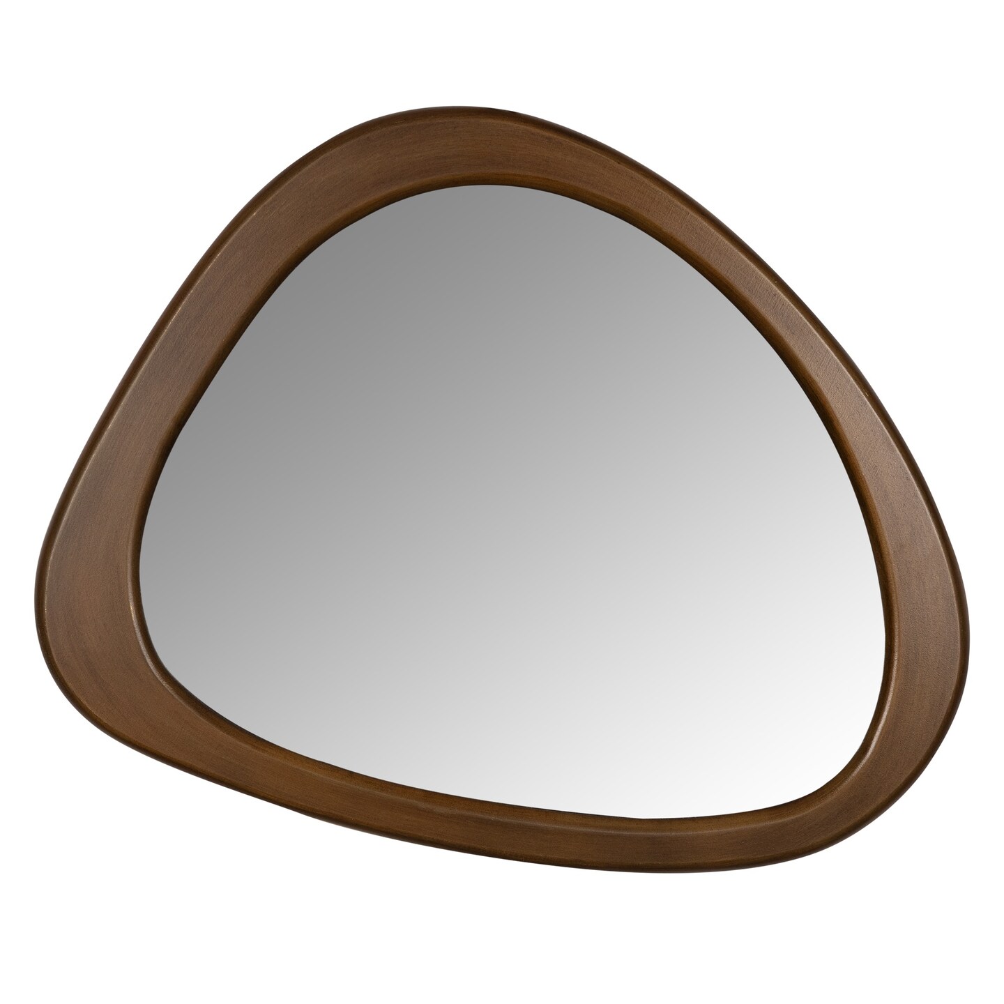 Contemporary Home Living 21.5&#x22; Brown Stratton Home Decor Asymmetrical Wood Wall Mirror