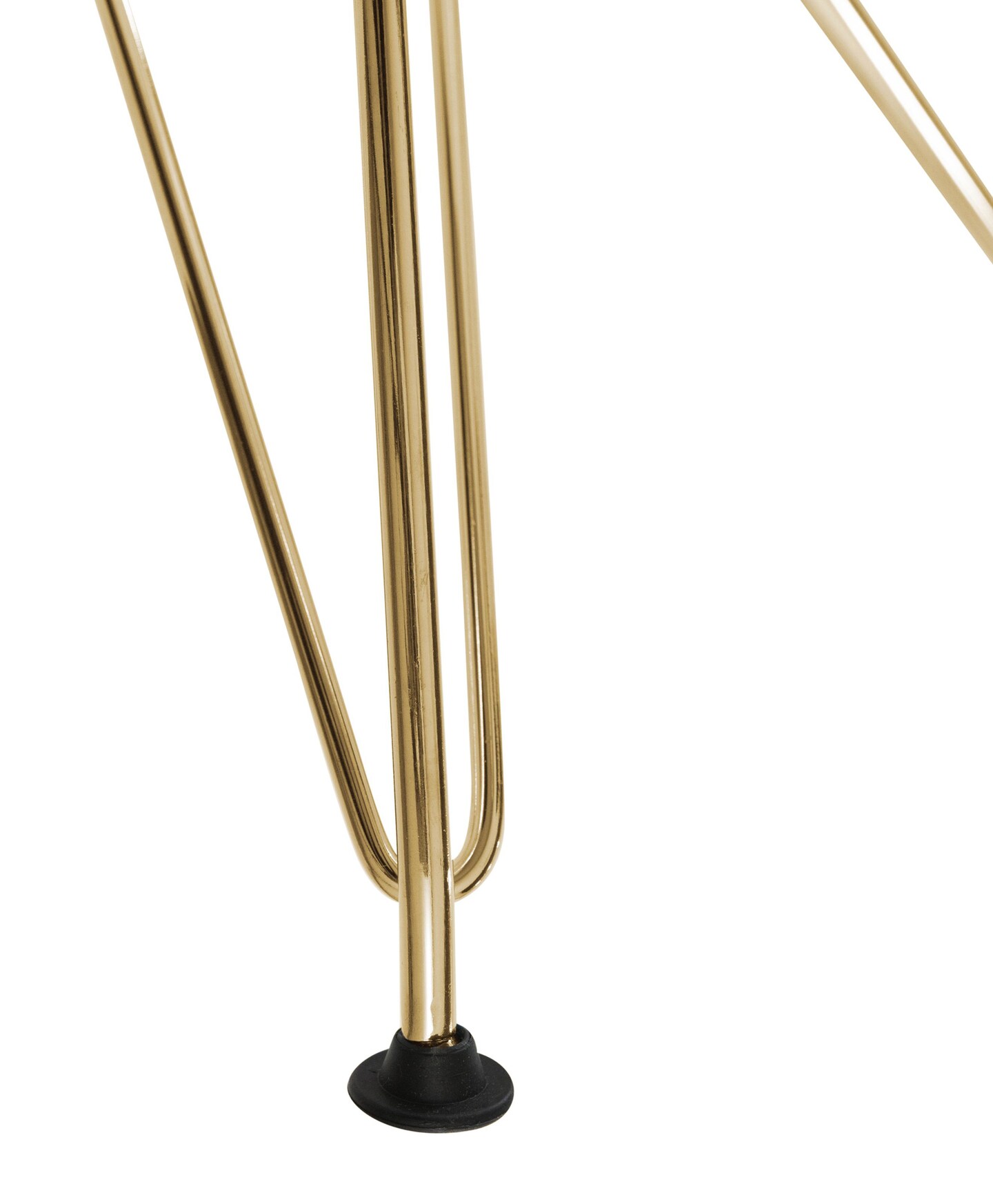 LeisureMod Cresco Molded 2-Tone Eiffel Side Chair with Gold Base