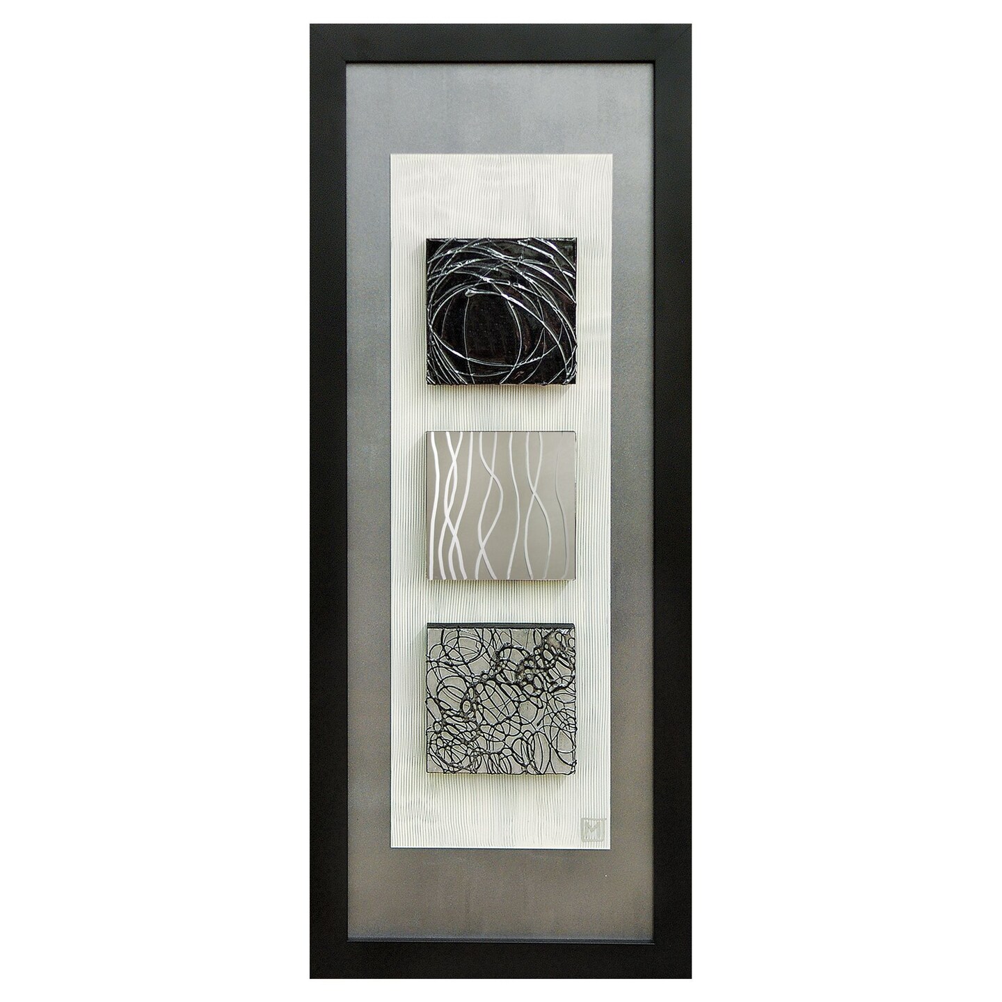 Signature Home Collection Black and White Rectangular Canvas Block