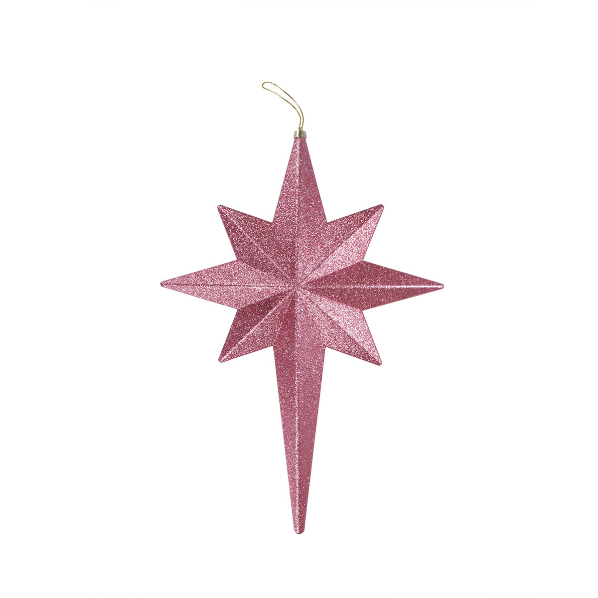 DAK 20" Pink Glittered Bethlehem Star Shatterproof Christmas Ornament