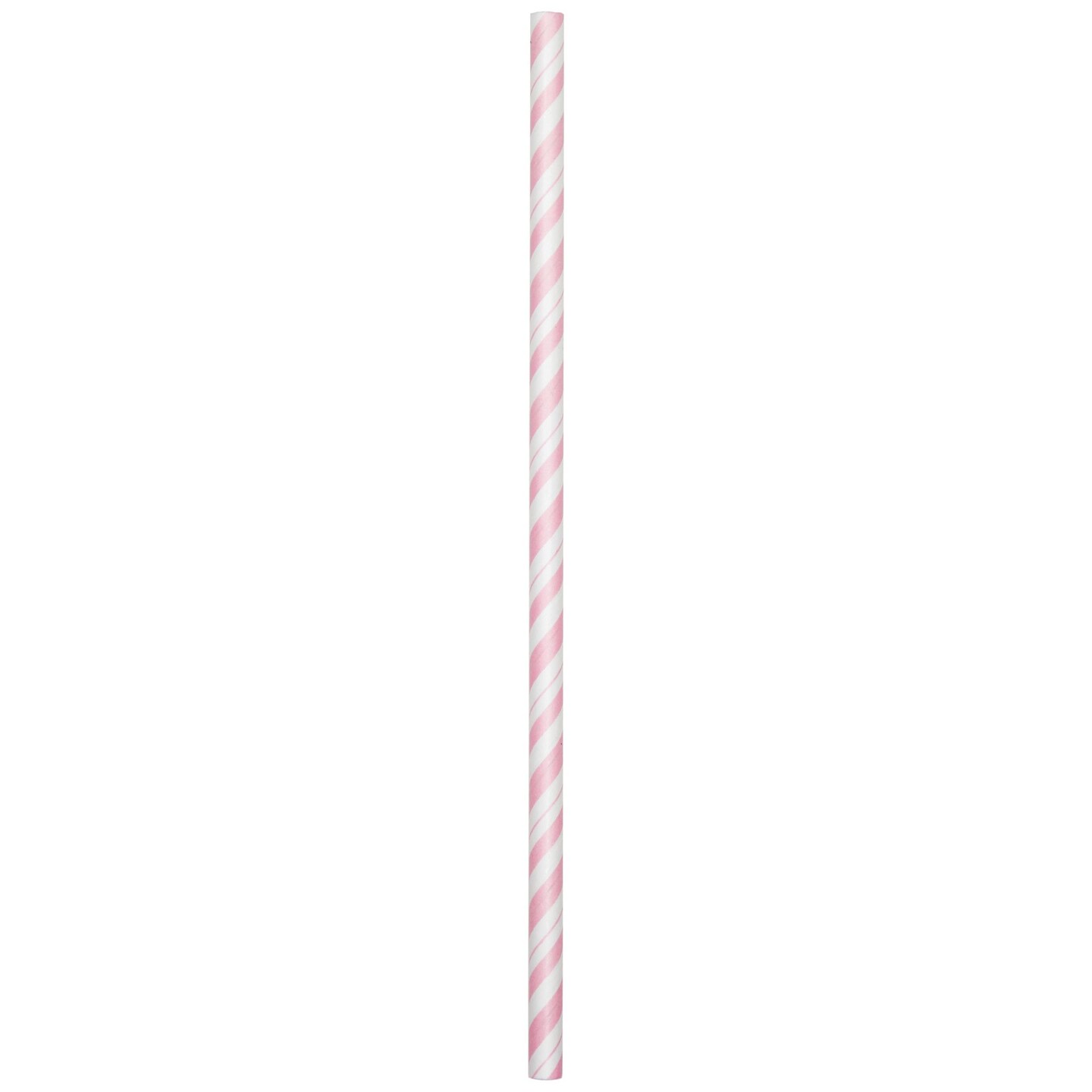 Party Central Club Pack of 144 Classic Pink and White Stripe Paper Straws