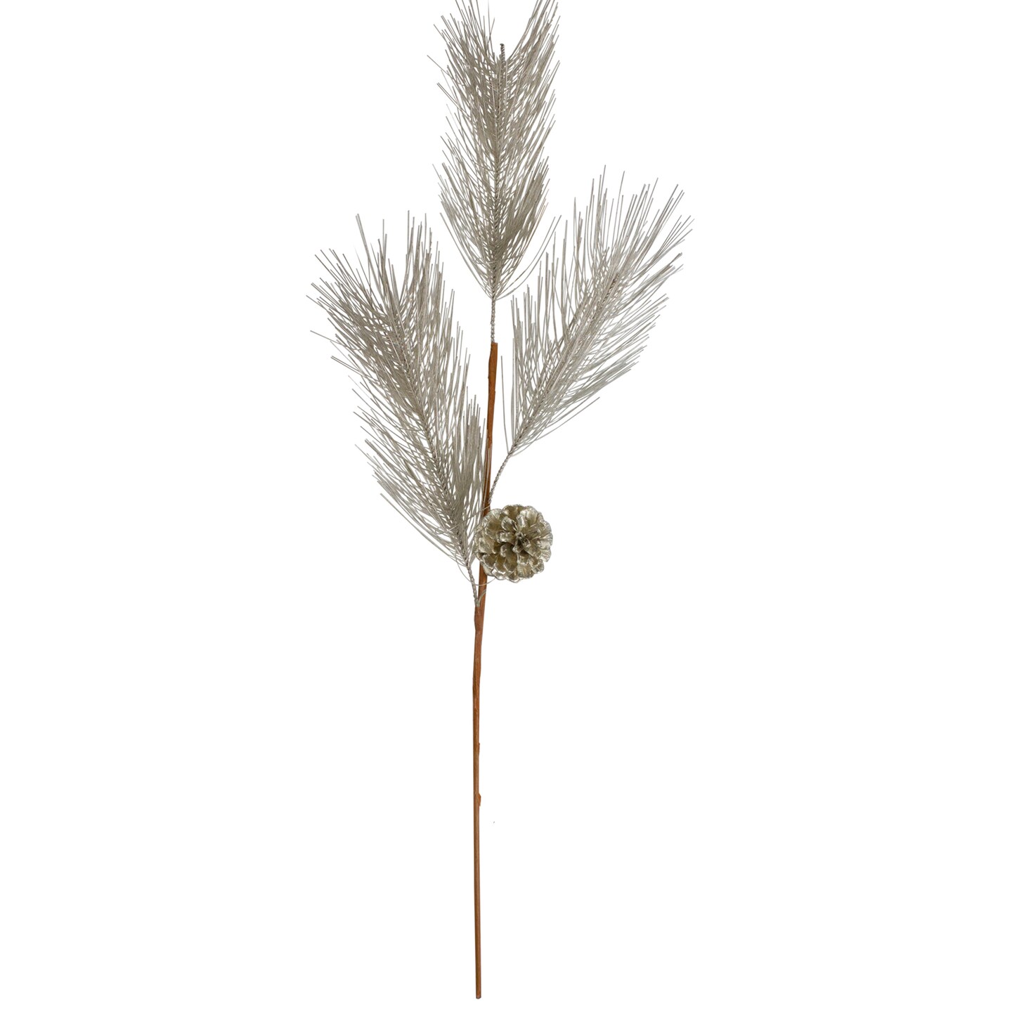 Northlight Pine Needles with Pinecones Artificial Christmas Spray - 29&#x22; - Gold