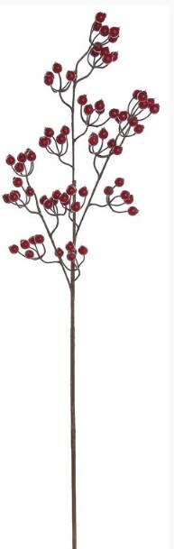 Select Artificials 39&#x22; Red Wild Currant Berry Artificial Christmas Spray