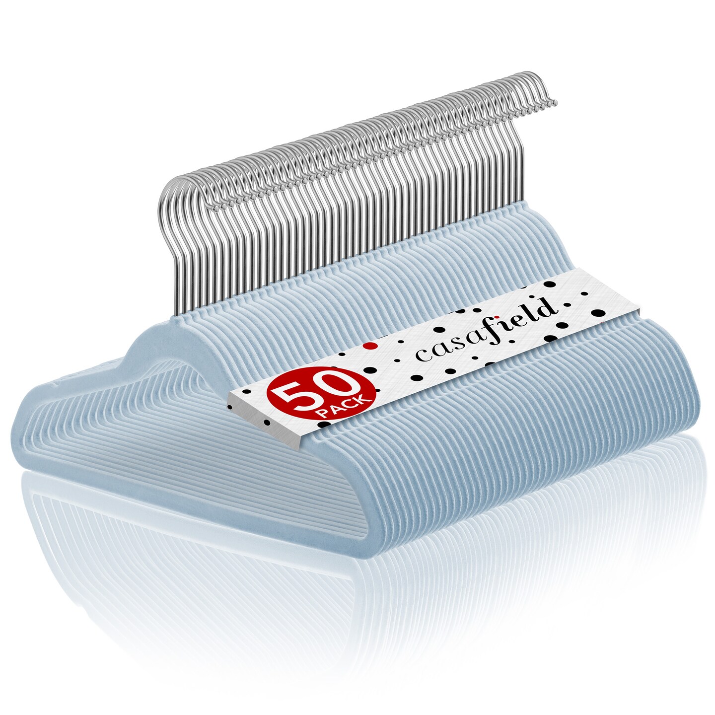 Casafield 50 Velvet Kid's Hangers - 14" Size for Children's Clothes