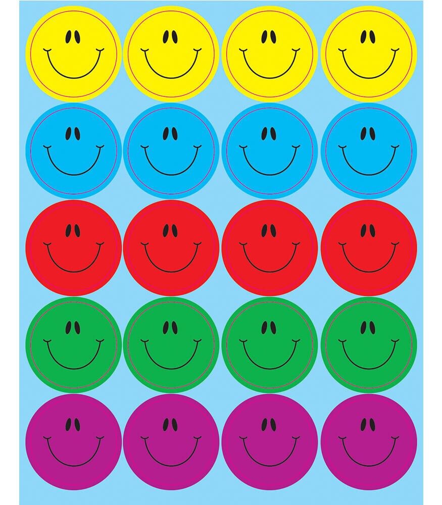 Carson Dellosa Dazzle Smiley Faces Stickers