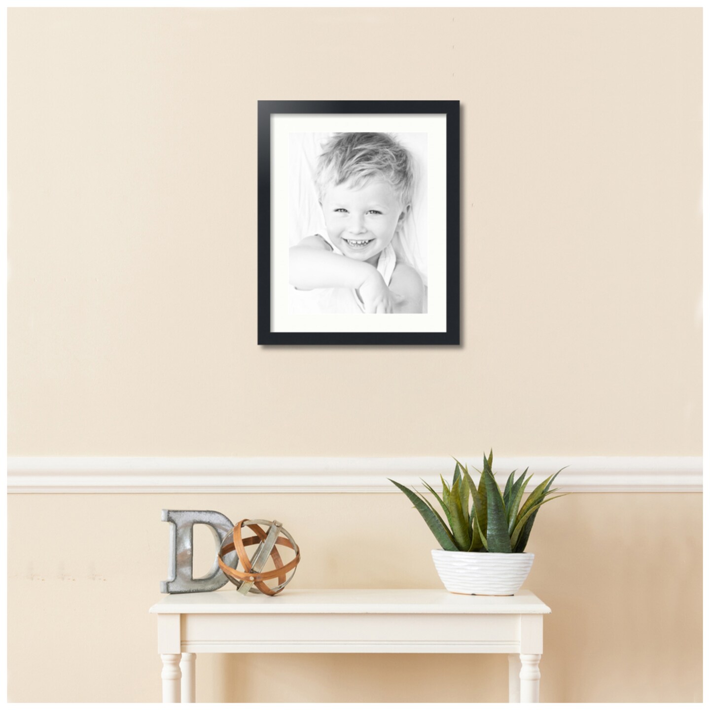 ArtToFrames 17x21" Matted Picture Frame with 13x17" Single Mat Photo Opening Framed in 1.25" Black and 2" Mat (FWM-3926-17x21)