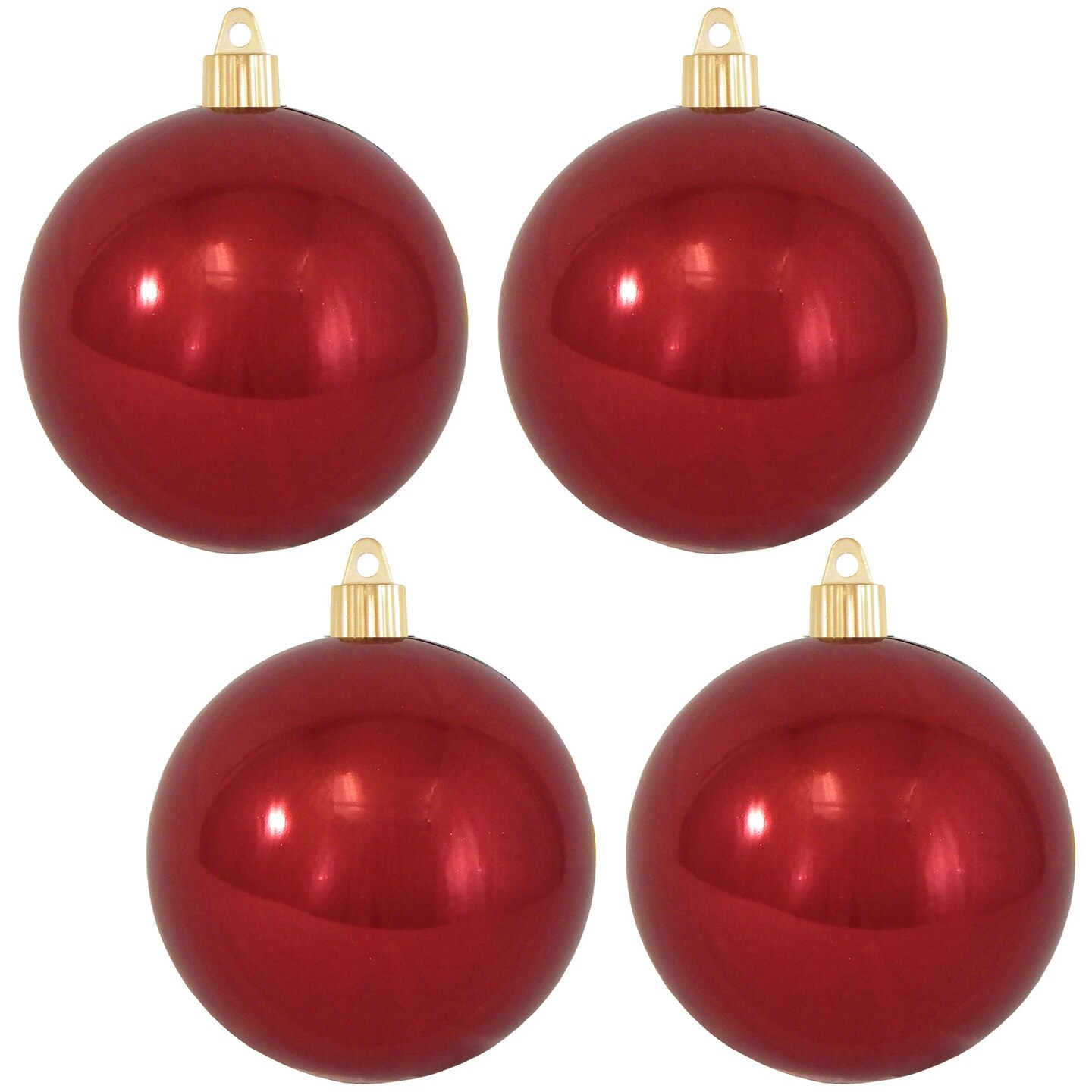 Christmas by Krebs 4ct Sonic Red Shatterproof Christmas Ball Ornaments ...