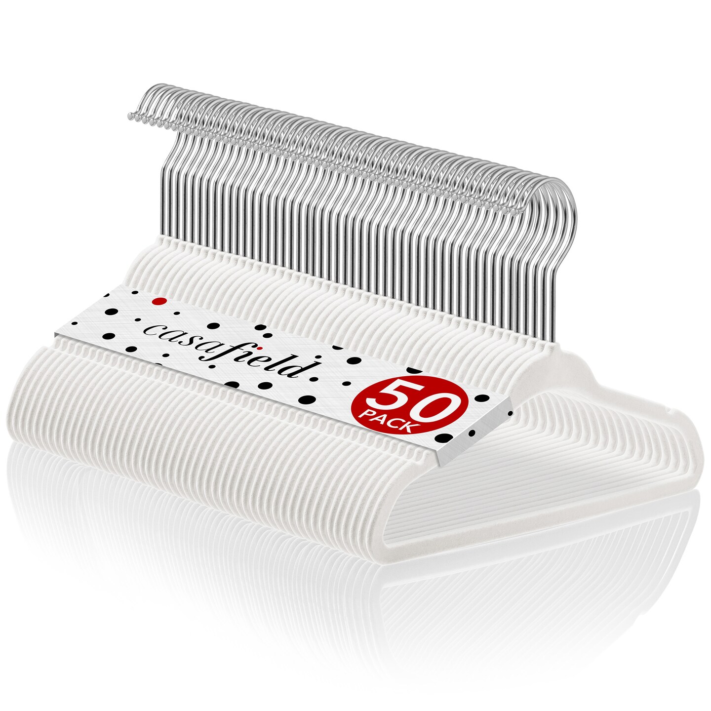 Casafield 50 Velvet Baby Hangers - 11" Size for Infant & Toddler Clothes