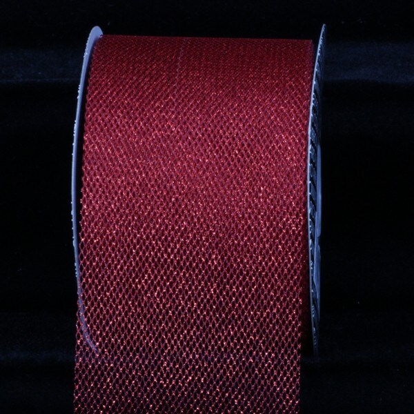 The Ribbon People Metallic Red Imperial Tulle Craft Ribbon 3 x 54 Yards