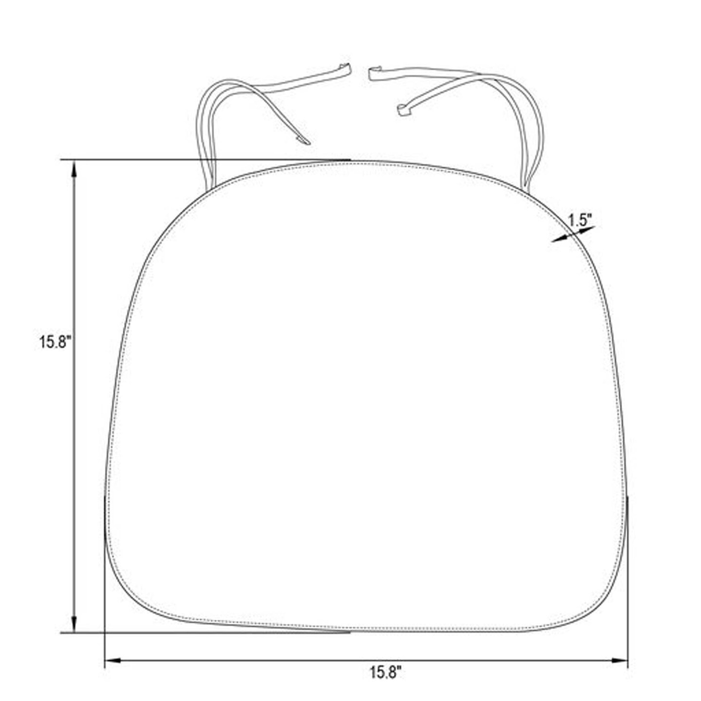 LeisureMod Modern Dining Chair Cushion Pads
