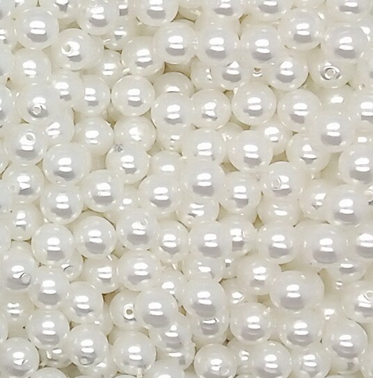 6mm Glass Pearl Dangles, 10 Charms in Your Choice of Colors, Adorabilities